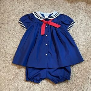 Petit Ami, baby girl sailor dress, size 6 month,  never worn.